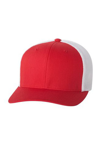printing companies asheville - Flexfit-6511-red-white